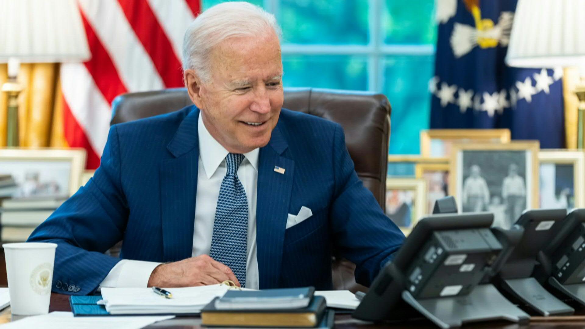 Joe Biden desde la Casa Blanca. Foto: AFP
