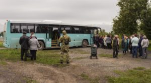 Fuerzas militares rusas organizan referéndum ruso en territorios ucranianos ocupados ilegalmente. Foto: EFE
