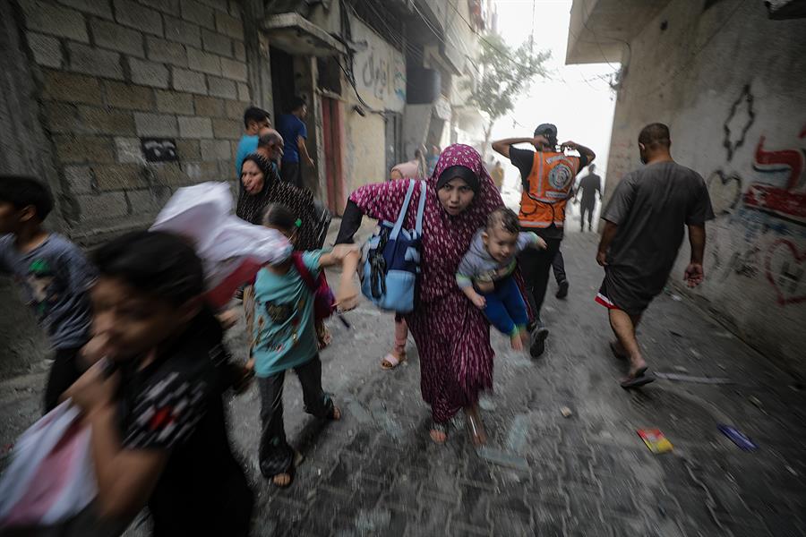 La población civil en la Franja de Gaza ha resultado afectada por los combates entre el grupo terrorista Hamás contra el Estado de Israel. Foto: EFE.