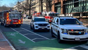 Servicios de emergencia en Washington DC, EE. UU. Foto: AFP.